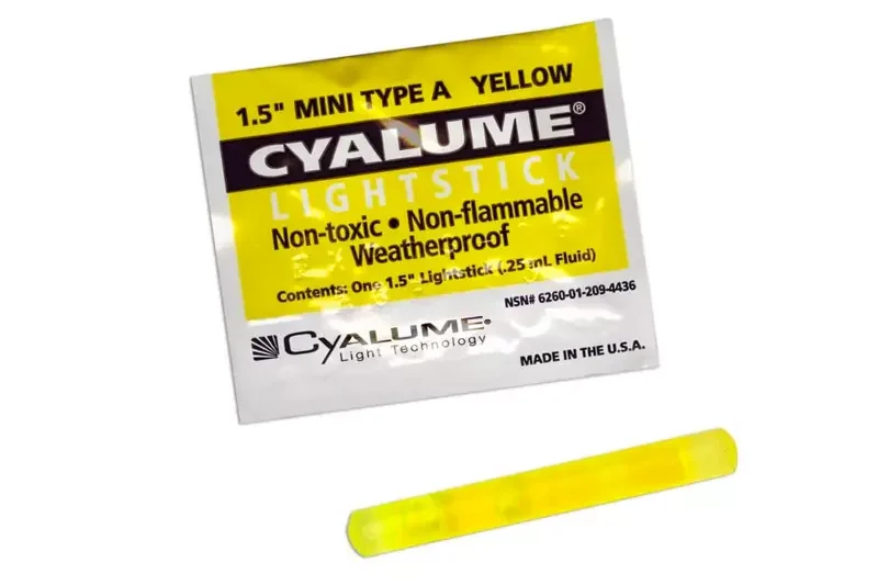 Mini Stick 1.5" 4 horas Cyalume Amarillo