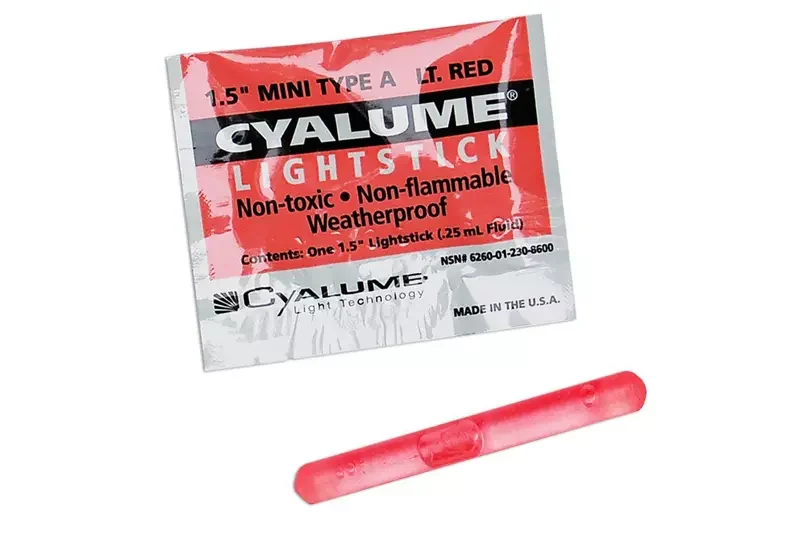 Mini Stick 1.5" 4 horas Cyalume Rojo