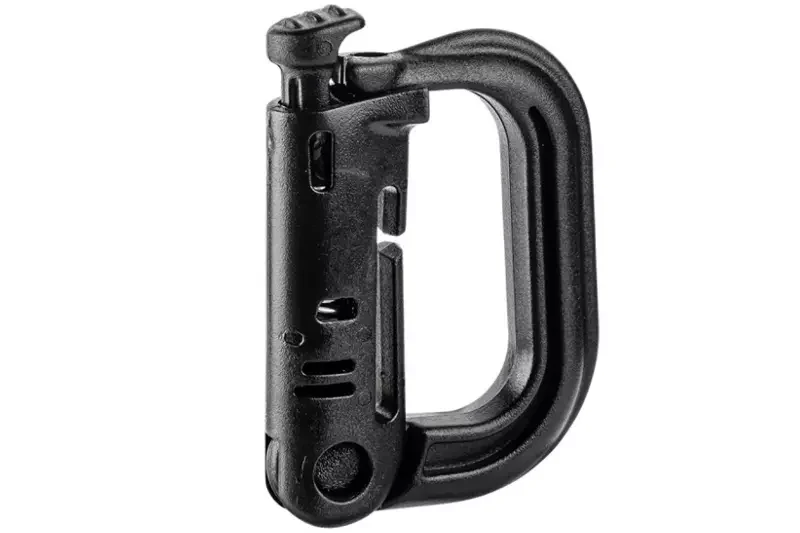 Mosquetón D-Ring MOLLE Negro TOE