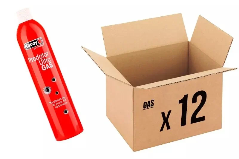 Paquete de 12 bombonas de gas ABBEY Predator Ultra