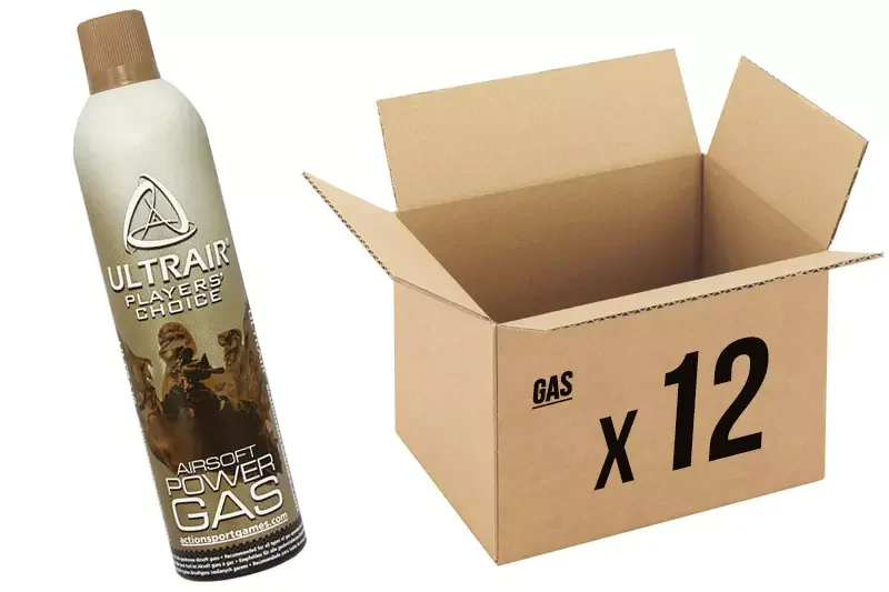 Paquete de 12 botellas de gas Ultrair 700ml ASG