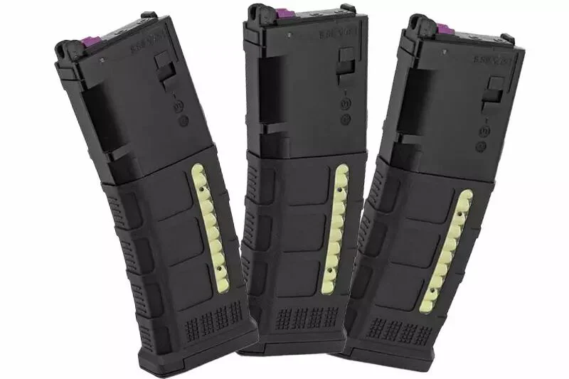 Pack de 3 cargadores de 35 balas P30 Window Gen2 Negro GBBR MWS T8 SP System