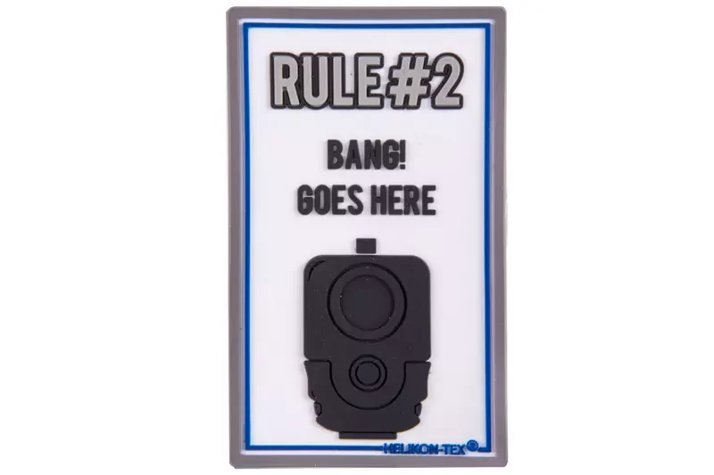 Parche PVC "Rule#2" Helikon blanco