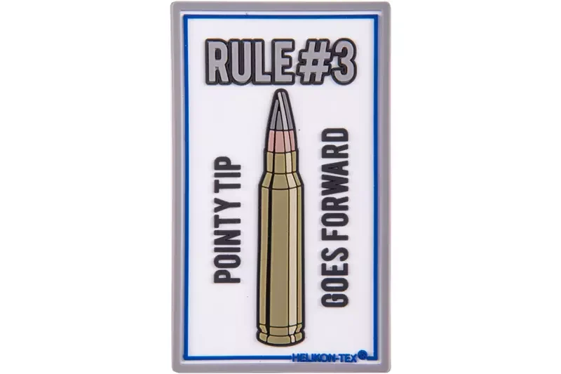 Parche PVC "Rule#3" Helikon blanco