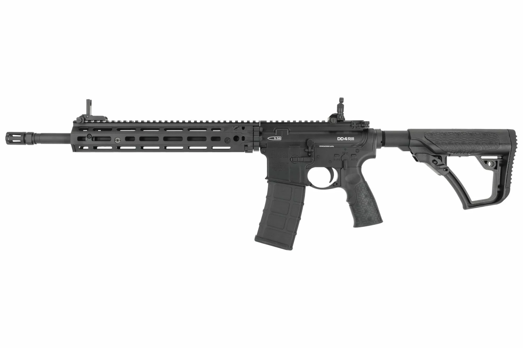 Réplica DD4 RIII 12.5" Daniel Defense Black Golden Eagle GBBR