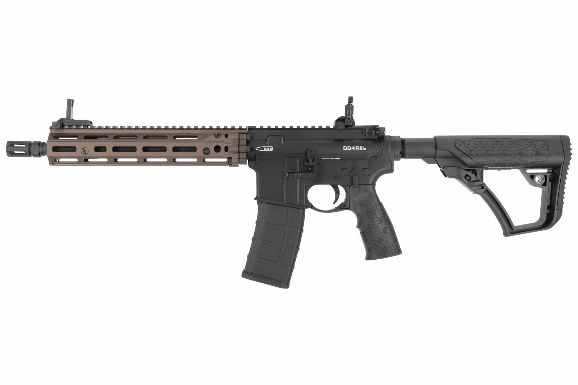 Réplica DD4 RIII 10.5" Daniel Defense Negro / Bronce Golden Eagle GBBR