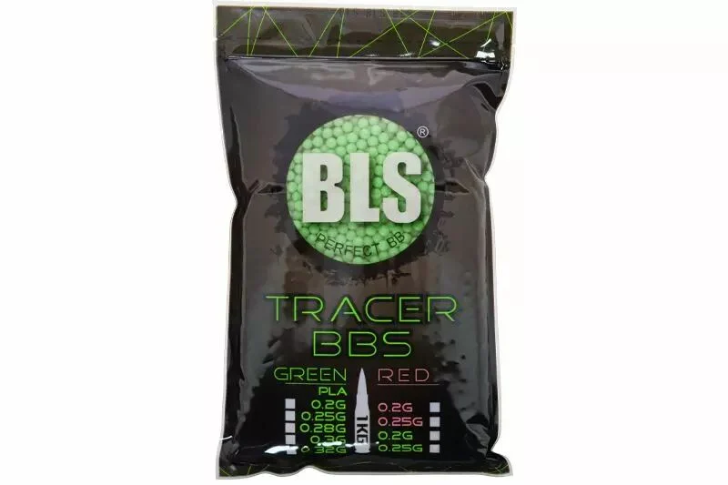 Bolsa de 1 kg de balas trazadoras verdes Bio BLS de 0,32 g