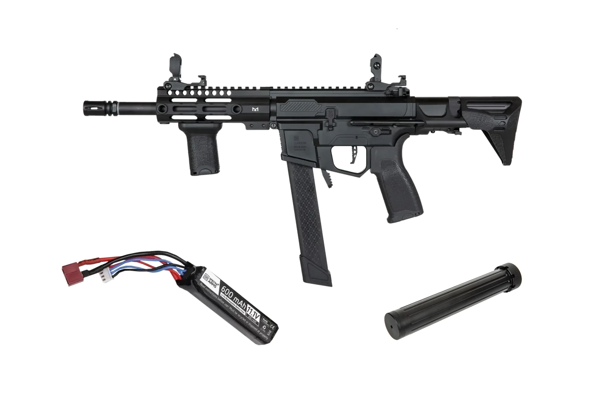 #Paquete Avanzado con réplica de subfusil SA-X01 EDGE 2.0 GATE ASTER - Negro
