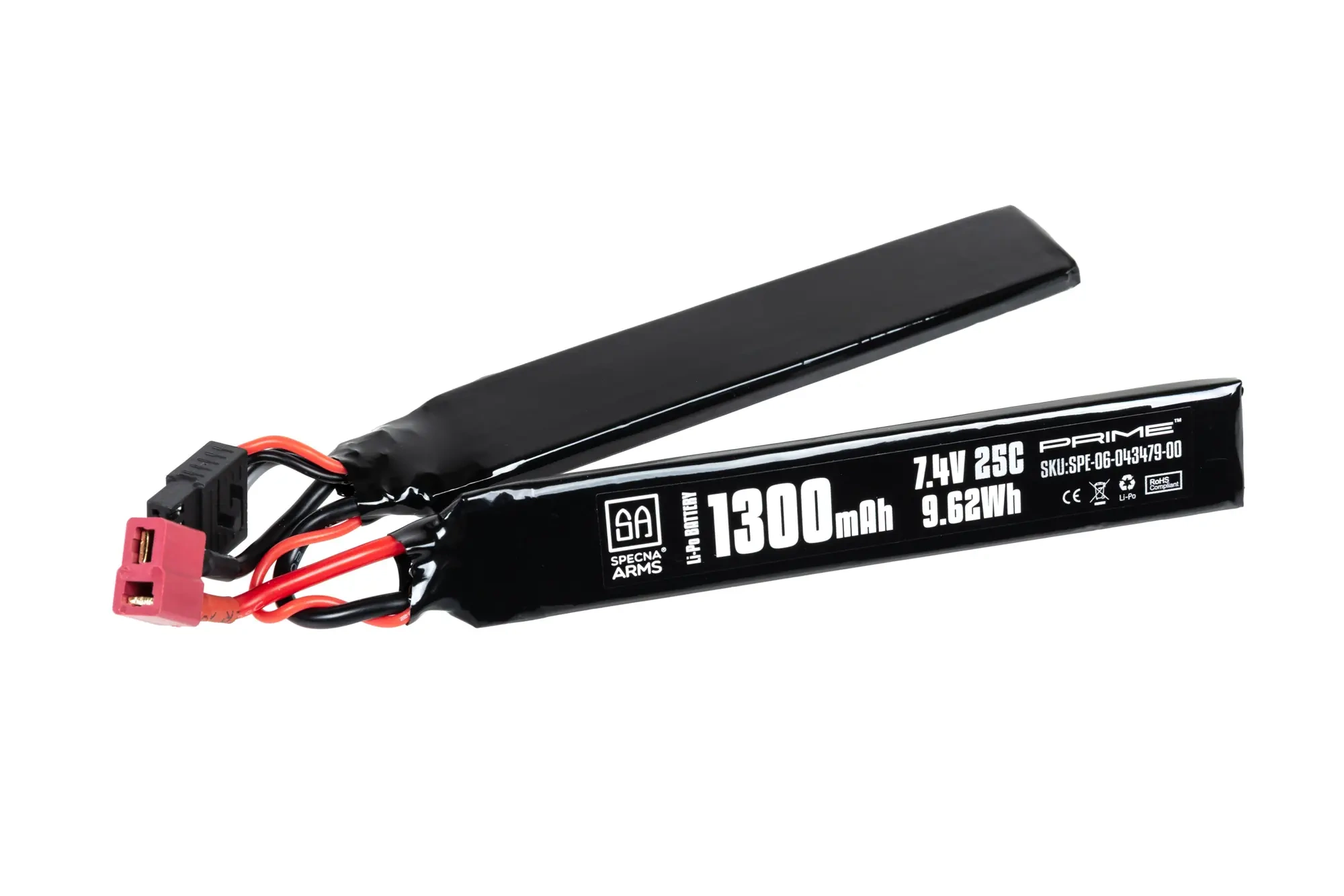 Acumulador Li-Po Specna Arms x Gens Ace 1300 mAh 25C de 2 módulos 7.4V T-Deans G-Tech