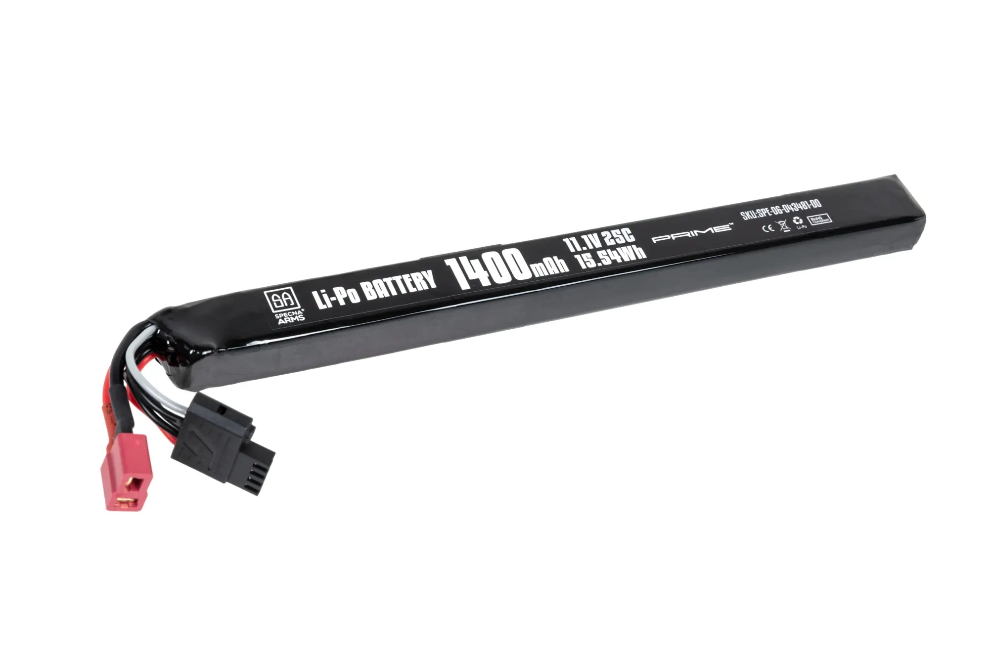 Acumulador Li-Po Specna Arms x Gens Ace 1400 mAh 25C bajo la tapa AK 11.1V T-Deans G-Tech