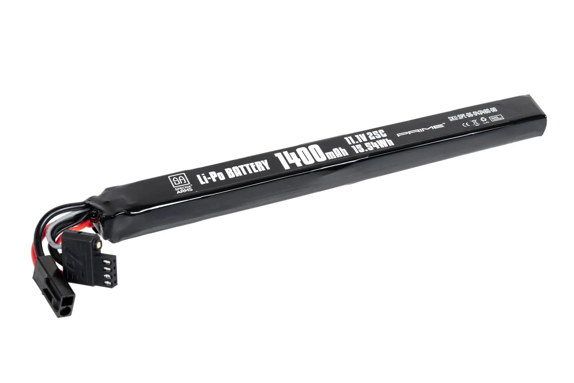 Acumulador Li-Po Specna Arms x Gens Ace 1400 mAh 25C bajo la tapa AK 11.1V Tamiya mini G-Tech
