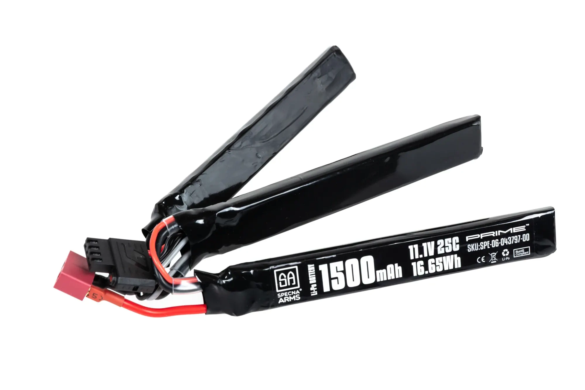 Acumulador Li-Po Specna Arms x Gens Ace 1500 mAh 25C de 3 módulos 11.1V T-Deans G-Tech