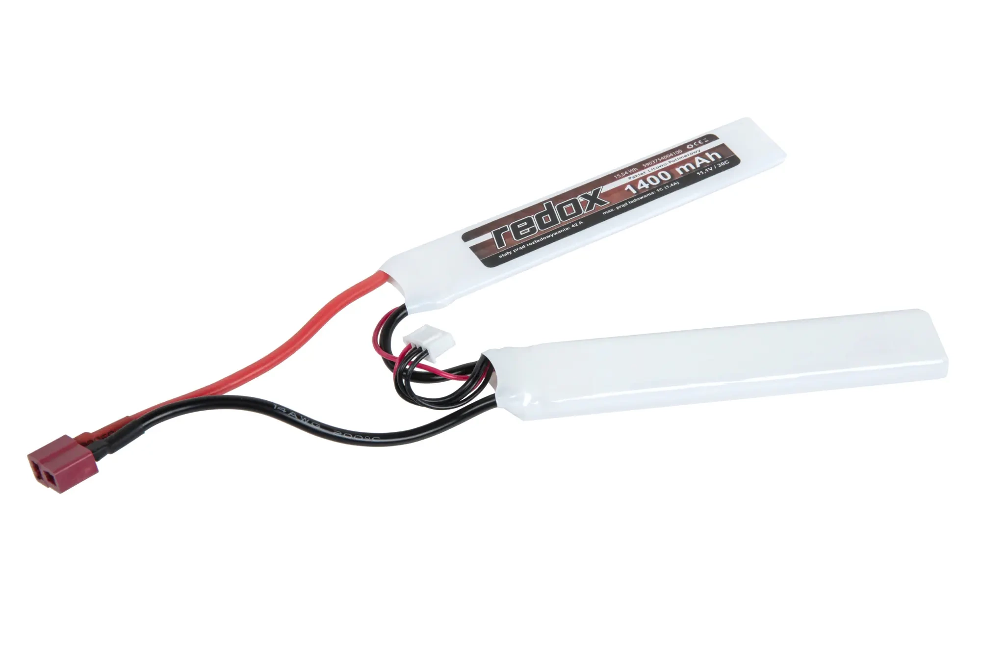 Batería Li-Po Redox 1400 mAh 11,1 V 30C (2+1) Deans