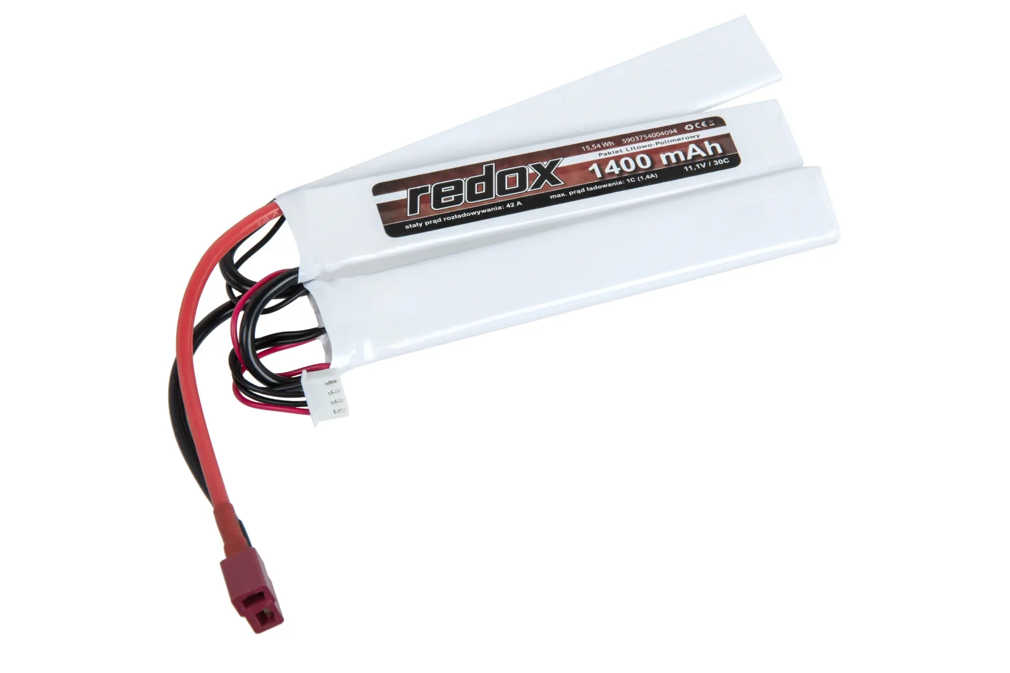 Batería Li-Po Redox 1400 mAh 11,1 V 30C 3 módulos Deans