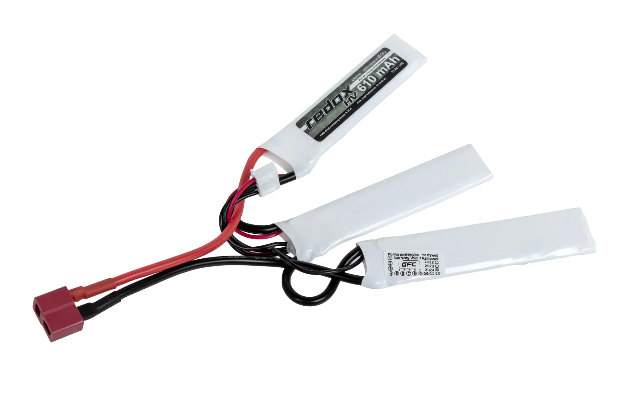 Batería Li-Po Redox 610 mAh 11,4 V High Voltage 15C Dean