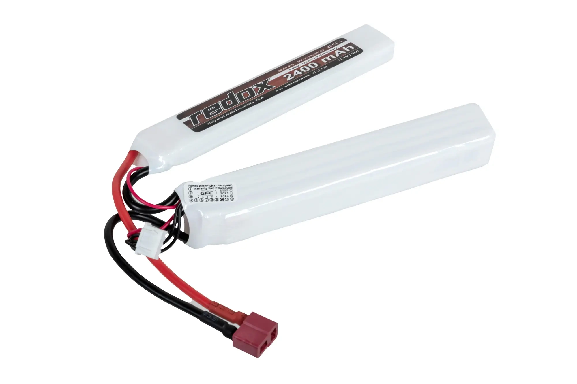 Batería Redox LiPo 2400 mAh 11,1 V 30C (2+1) Dean