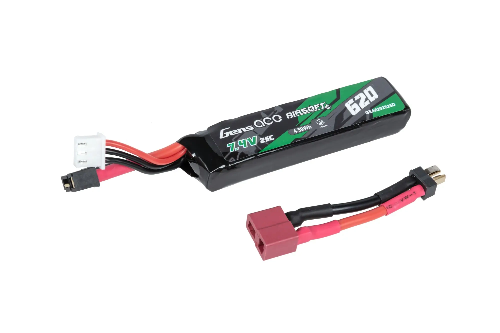 Batería mini Li-Po Gens Ace 620 mAh 25C 7,4V T-Deans
