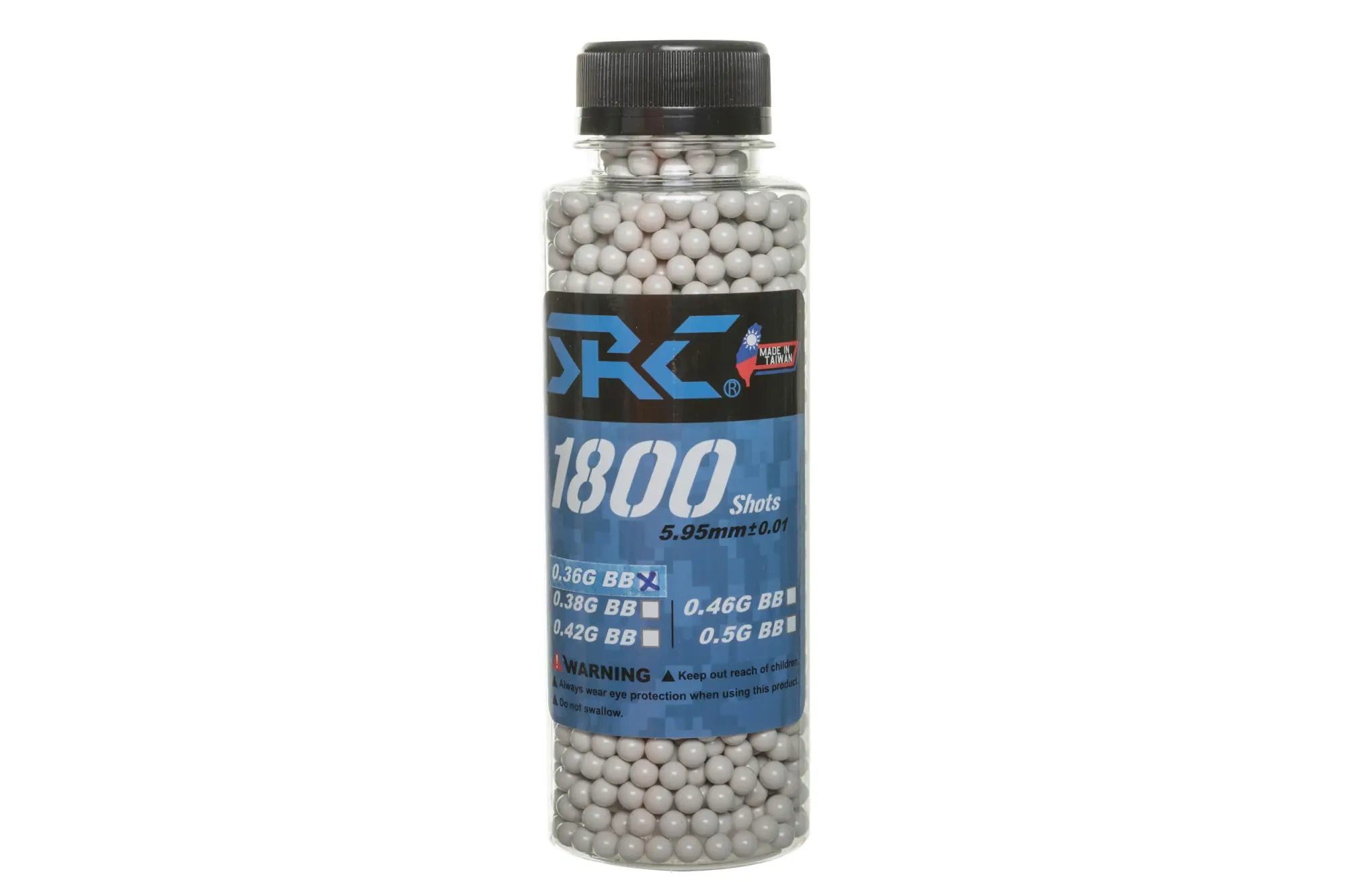 Bolas SRC 0,36 g frasco 1800 unid. Blanco