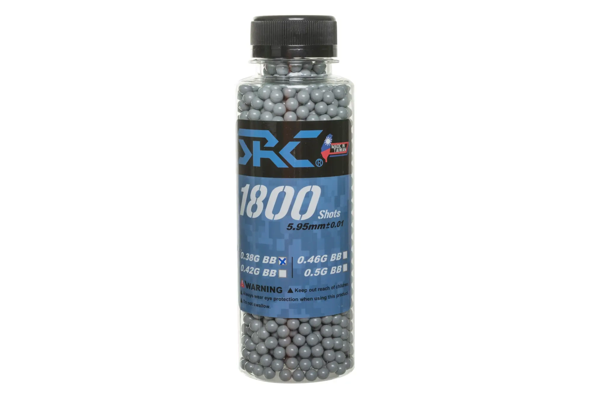 Bolas SRC 0,38 g frasco 1800 uds Gris