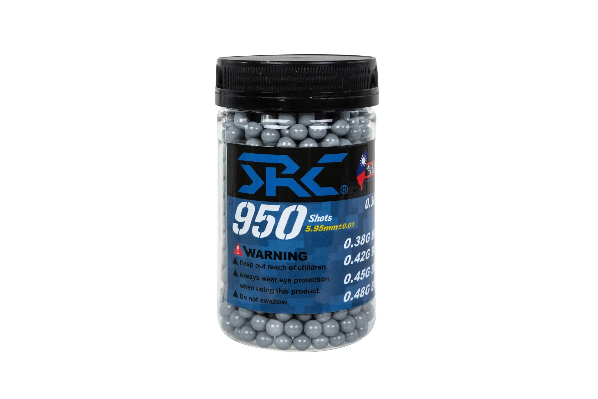 Bolas SRC 0,42 g frasco 950 uds Gris