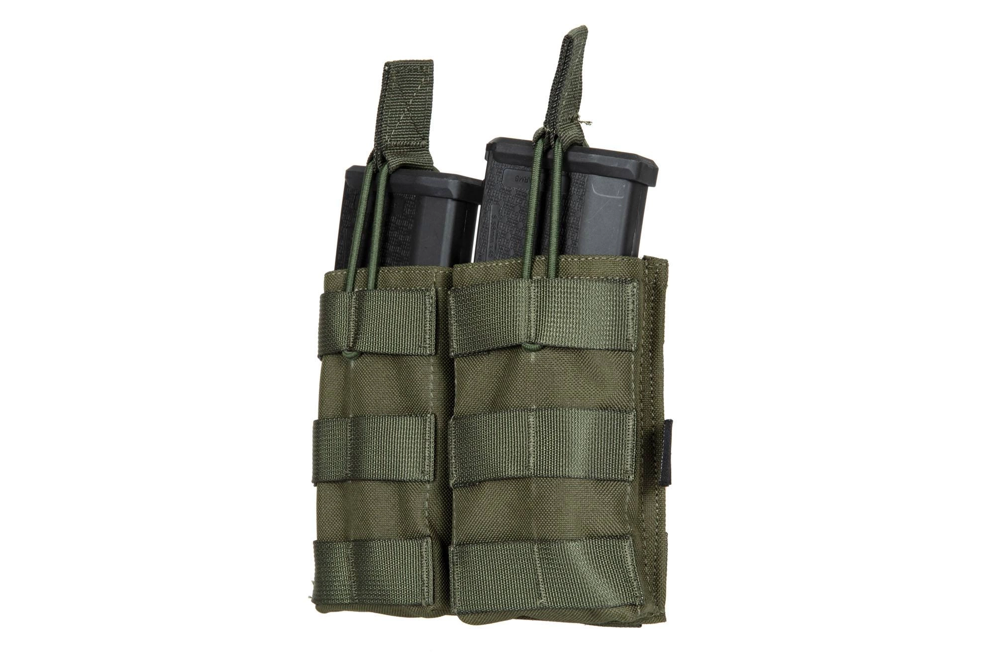 Bolsa doble MOLLE para 2 cargadores tipo M4/M16 - verde oliva