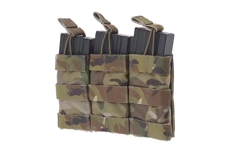 Bolsa triple abierta para cargadores M4/M16 - Multicam