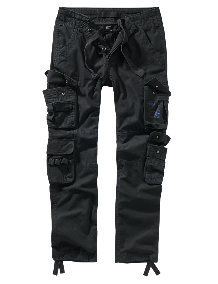 Brandit Pure Slim Fit Pantalones Negro
