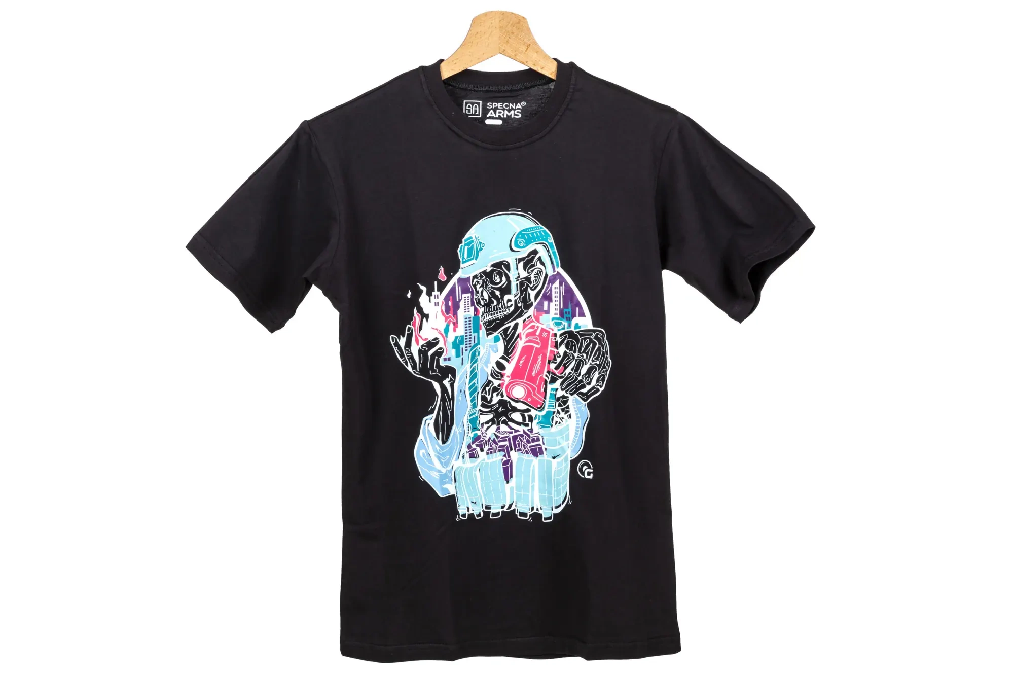 Camiseta GFC Tactical Skeleton Gunfire x Specna Arms Negra