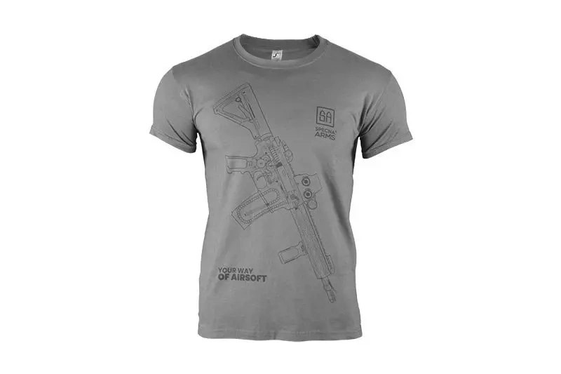 Camiseta Specna Arms - Your Way Of Airsoft 01 - gris/negro