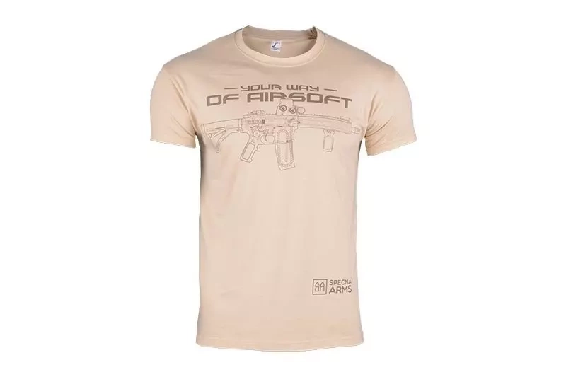 Camiseta Specna Arms - Your Way Of Airsoft 02 - tan