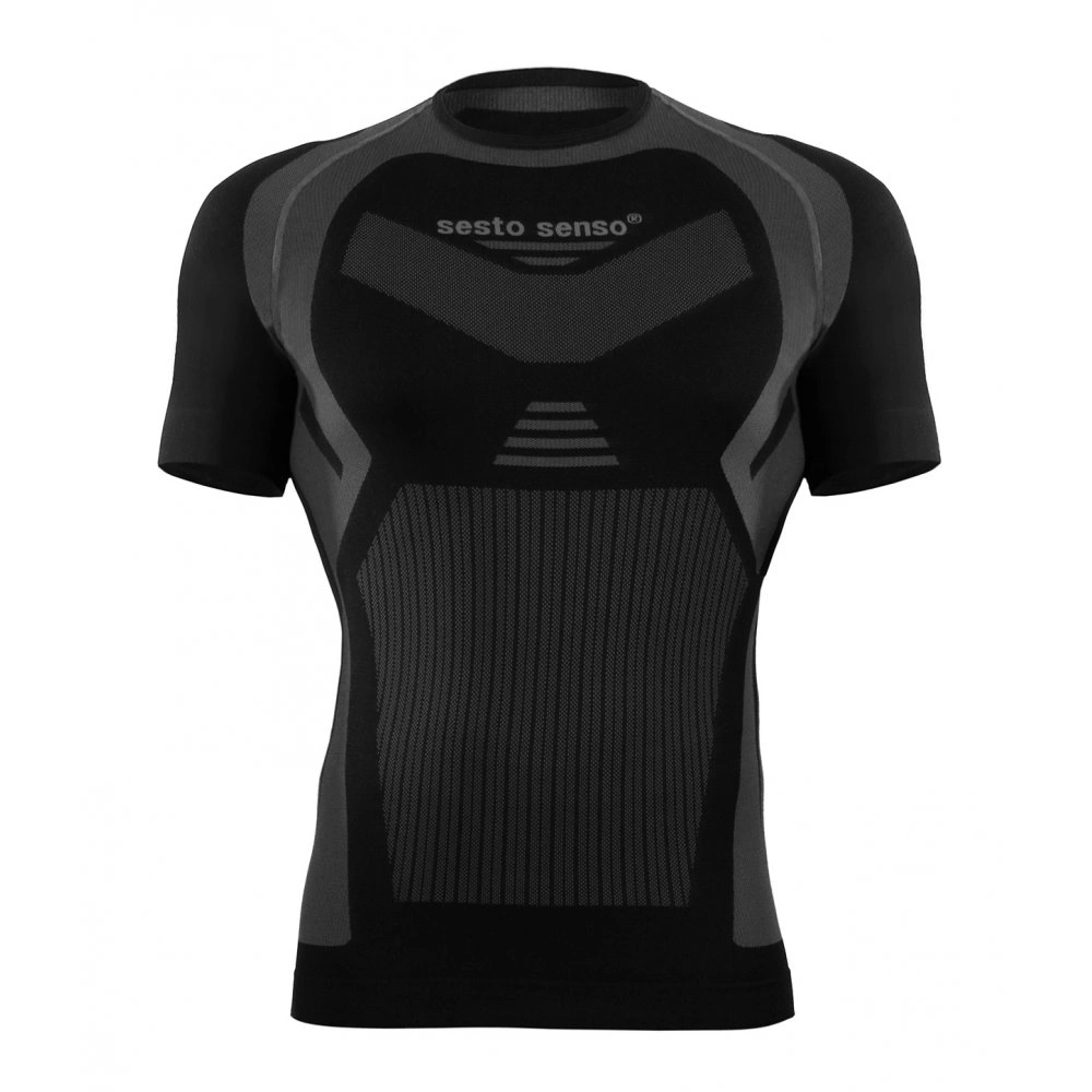 Camiseta de manga corta Sesto Senso Thermo Active CL15 Gris-Negro
