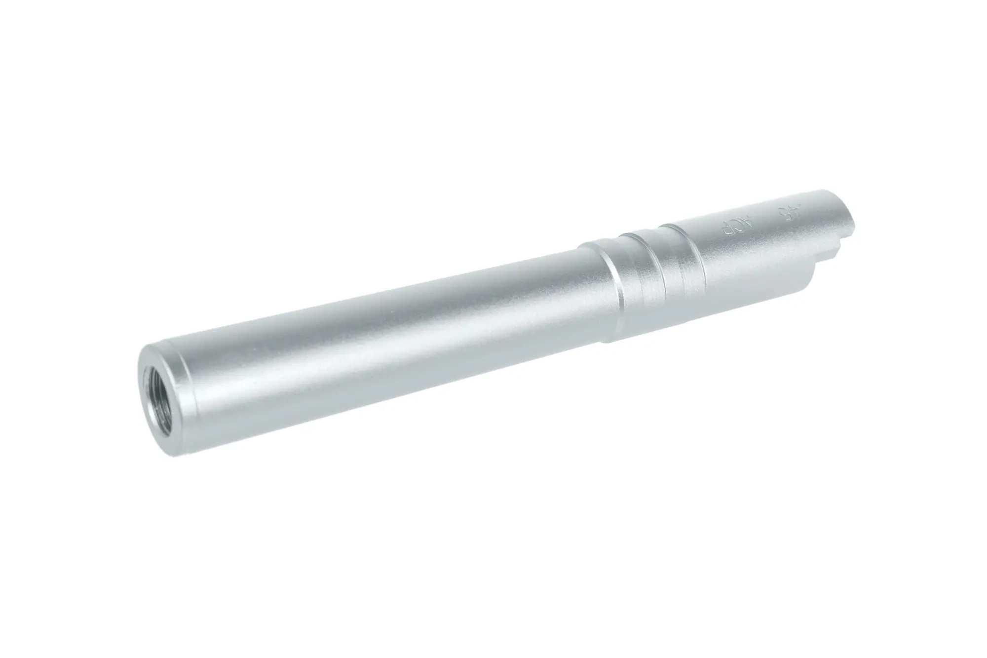 Cañón externo de aluminio 5KU para réplicas TM Hi-Capa 5.1 Plata