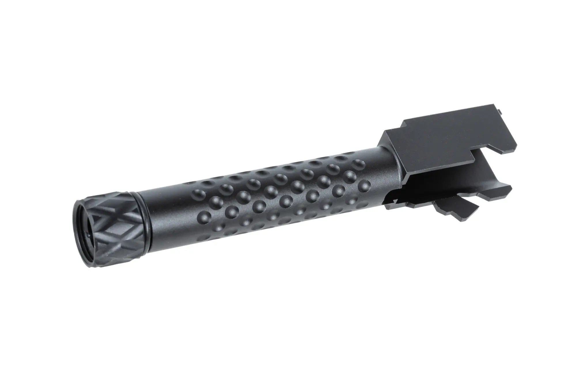 Cañón externo de aluminio 5KU para réplicas Umarex G19 GBB Negro