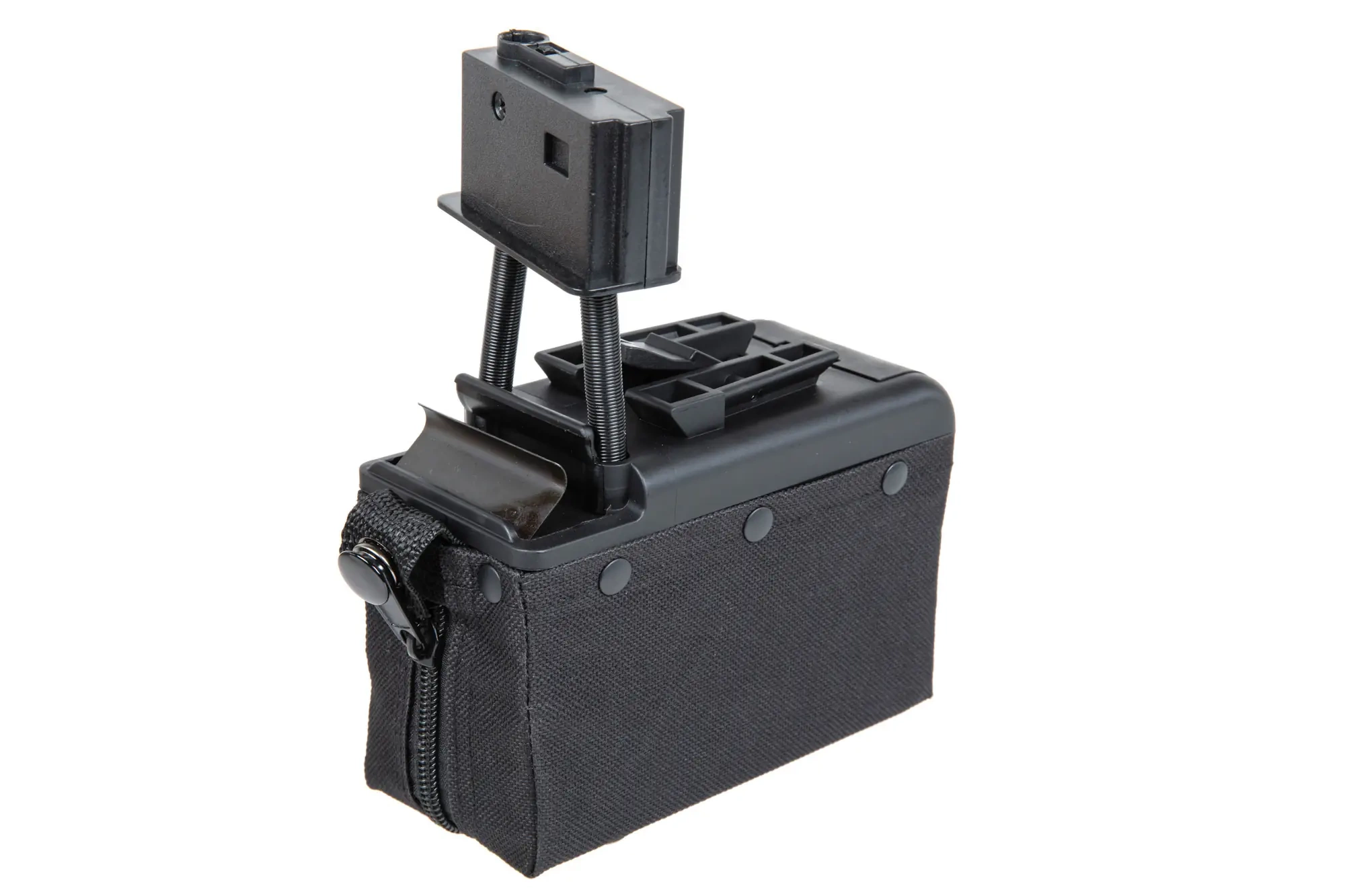 Cargador A&K caja eléctrica para 2000 bolas para réplicas M249 Negro