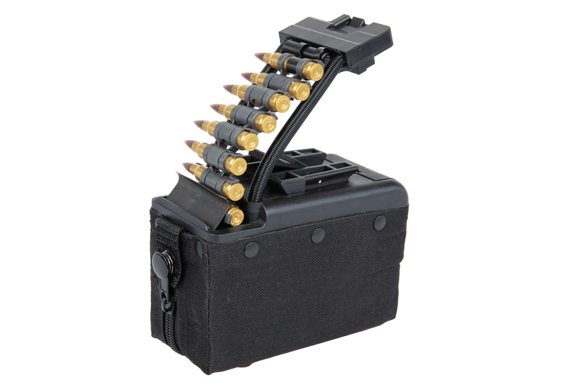 Cargador A&K de caja eléctrica para 2.000 cartuchos para réplicas tipo M249 con munición de imitación Negro