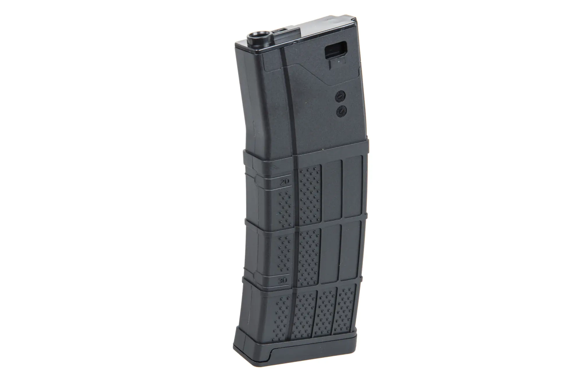 Cargador Mid-Cap de polímero para 175 bolas Tornado para réplicas M4/M16 Negro
