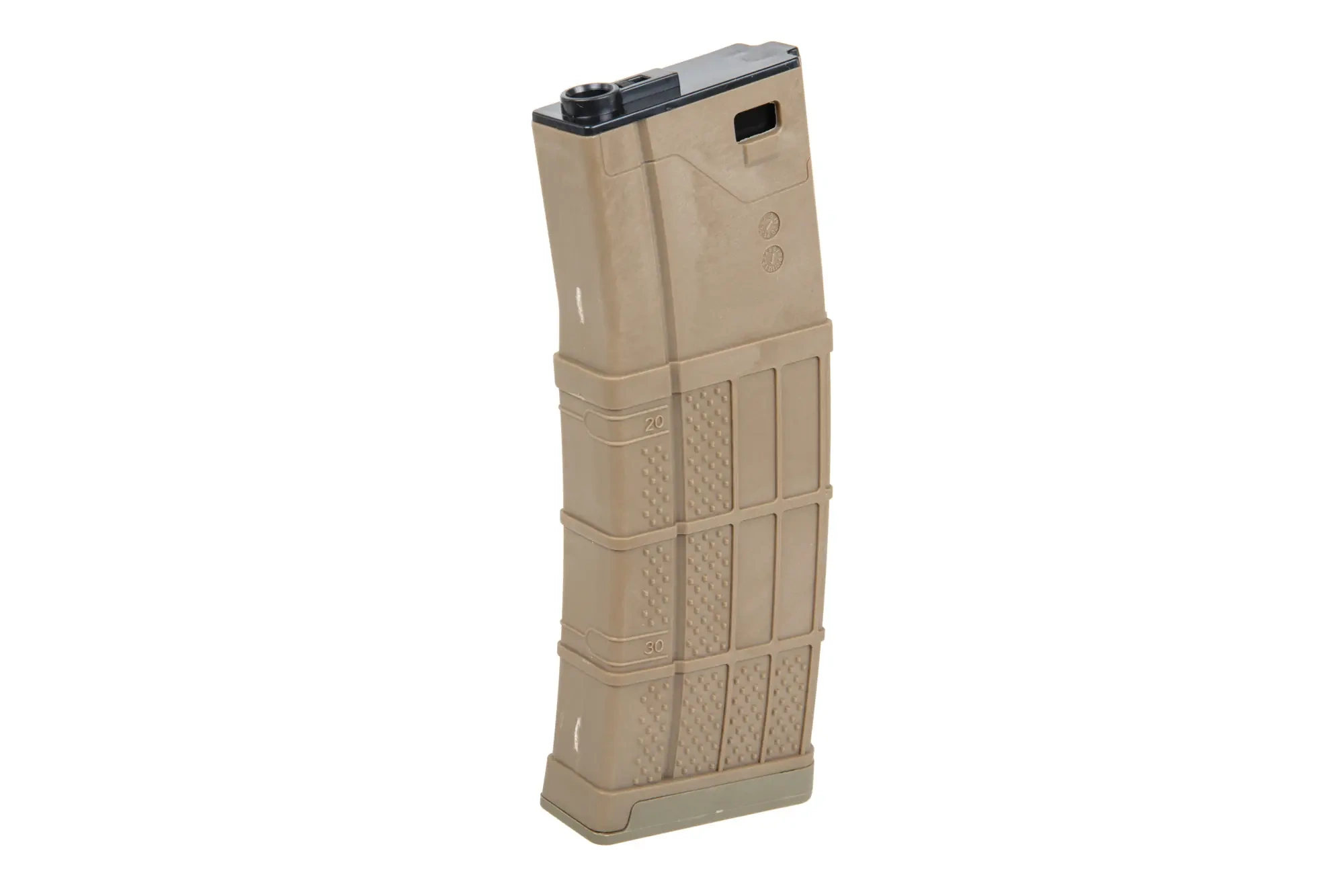 Cargador Mid-Cap de polímero para 175 bolas Tornado para réplicas M4/M16 Tan
