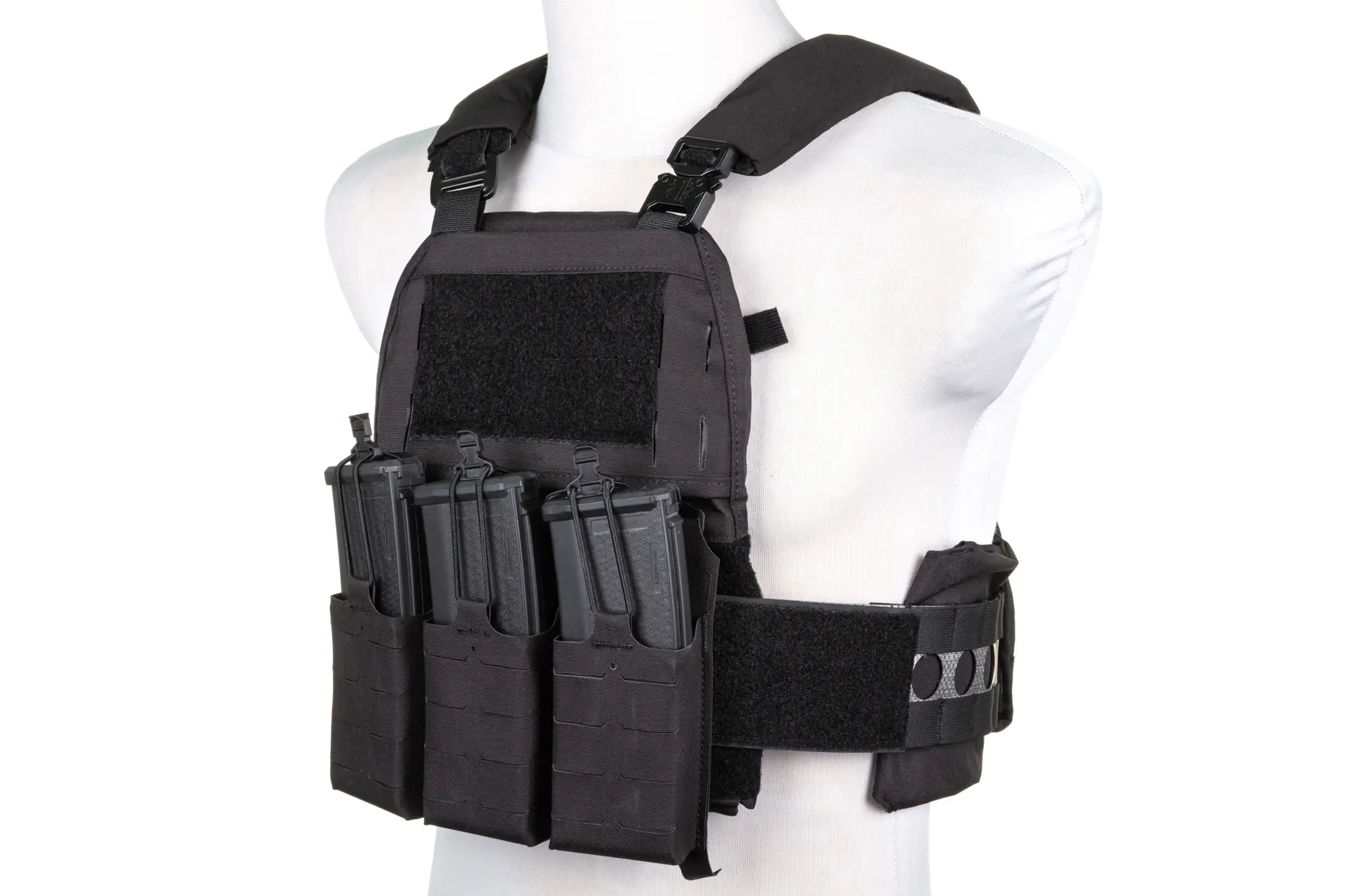 Chaleco Táctico Porta Placas Wosport VE-75 Negro