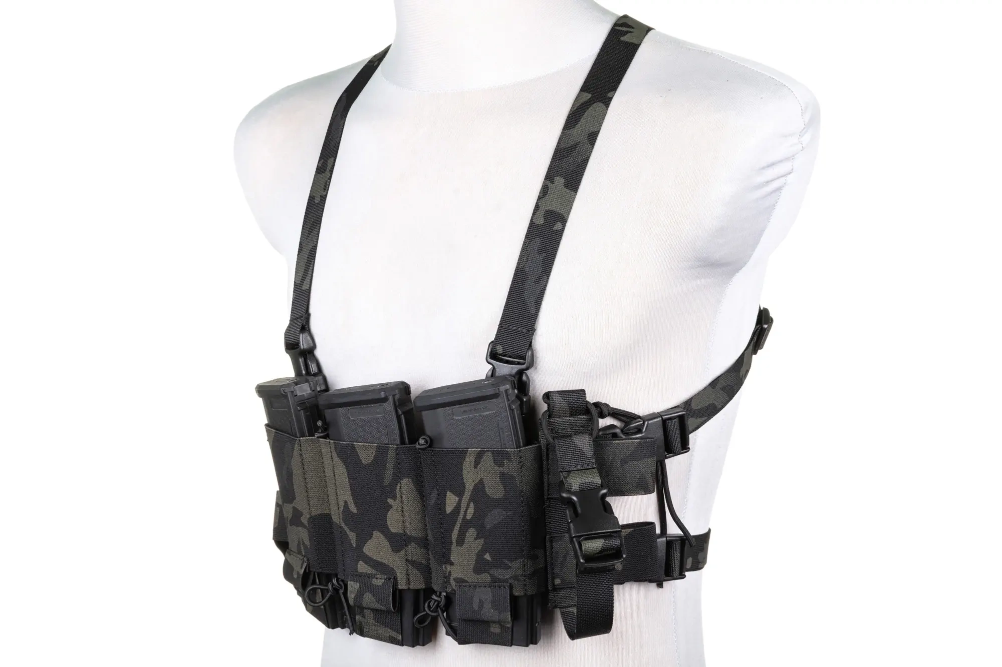 Chaleco pectoral minimalista Wosport VE-108 MC Negro