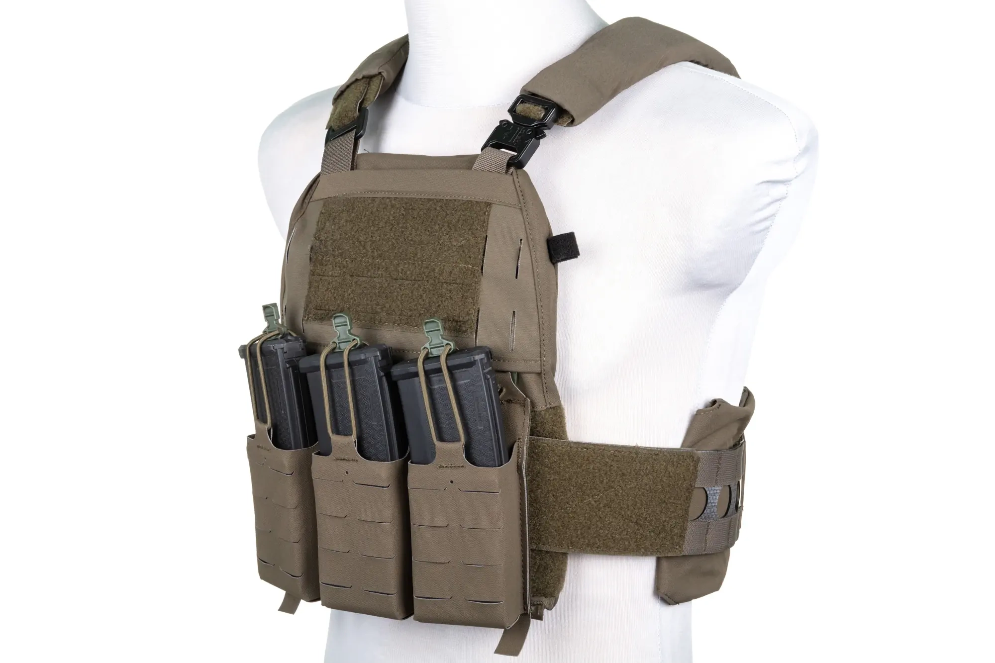 Chaleco táctico Plate Carrier Wosport VE-75 Verde Ranger