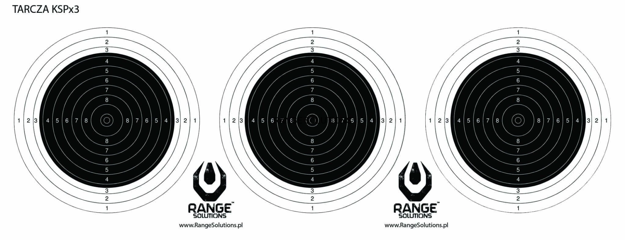 Dianas de tiro Range Solution 3x KSP en una hoja 500pcs