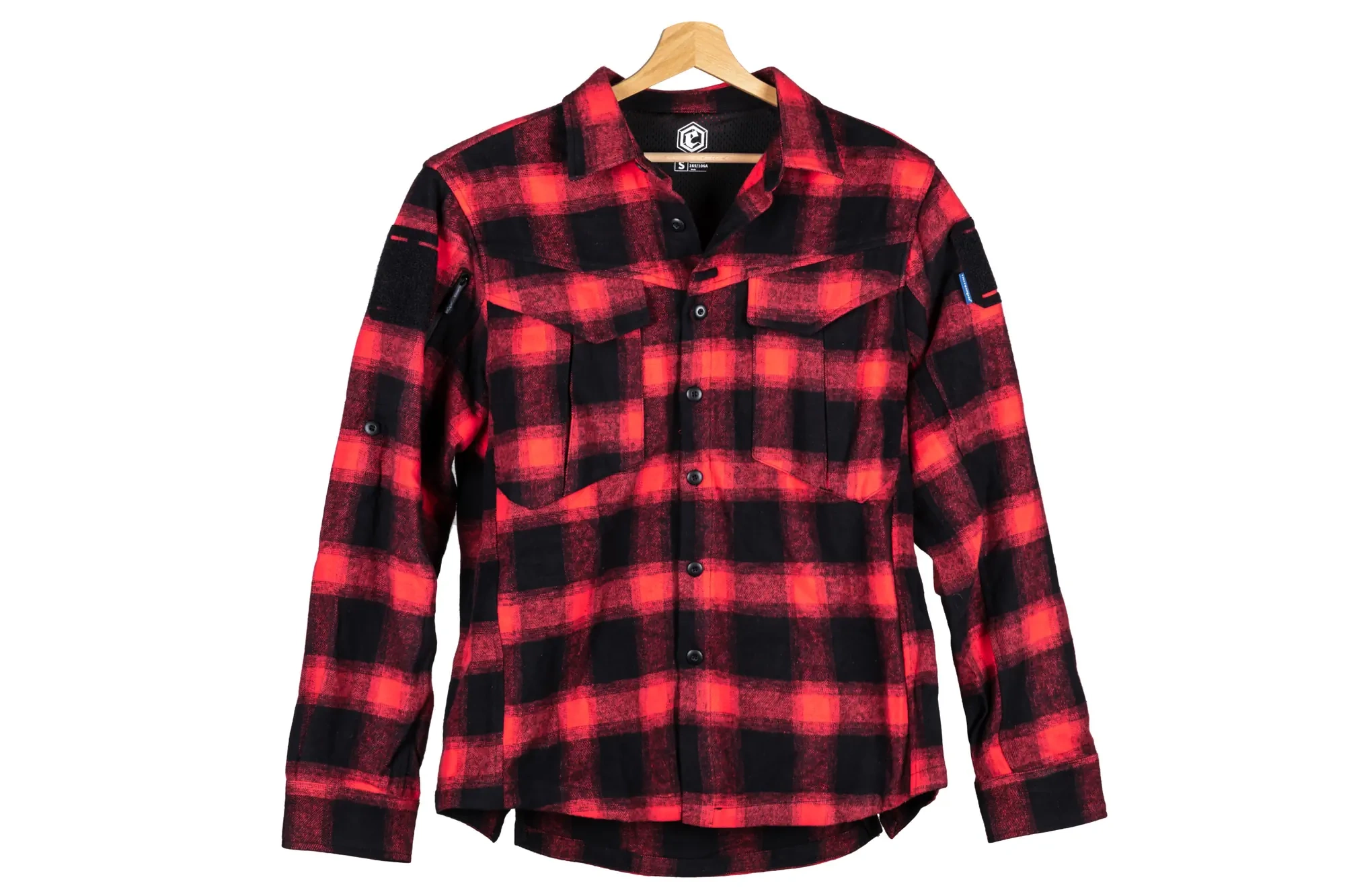 Emerson Gear Blue Label Camisa de franela Longicorn Negro y rojo