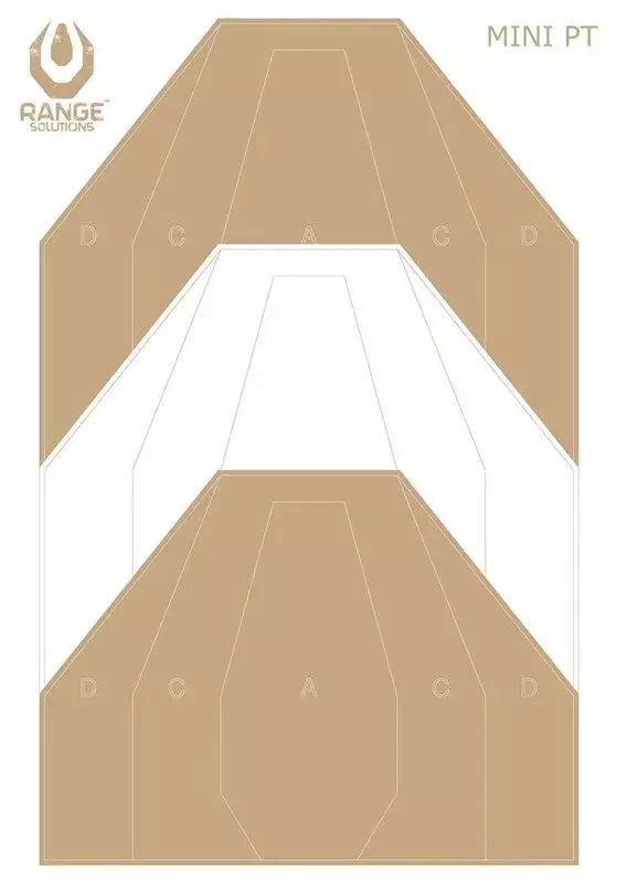 Escudo de tiro IPSC PT Mini - 50 piezas