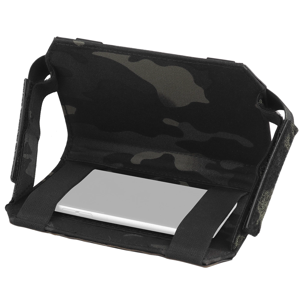 Funda táctica para teléfono Wosport MC Black con soporte plegable