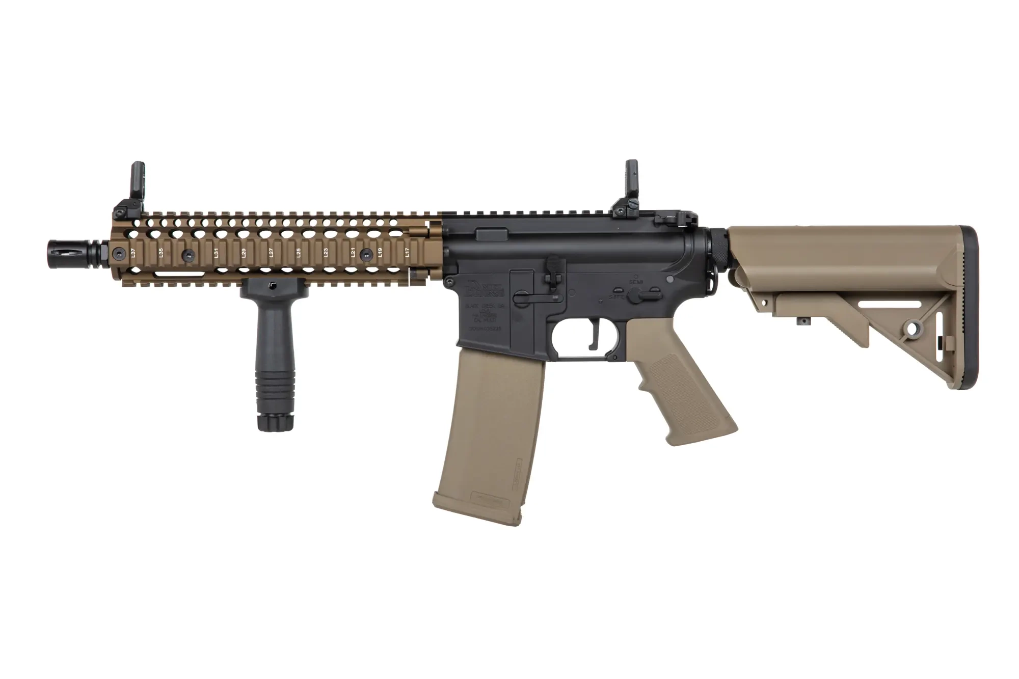 Fusil de airsoft Specna Arms Daniel Defense® MK18 SA-P19 Prime™ Kestrel™ ETU con motor brushless Chaos Bronze
