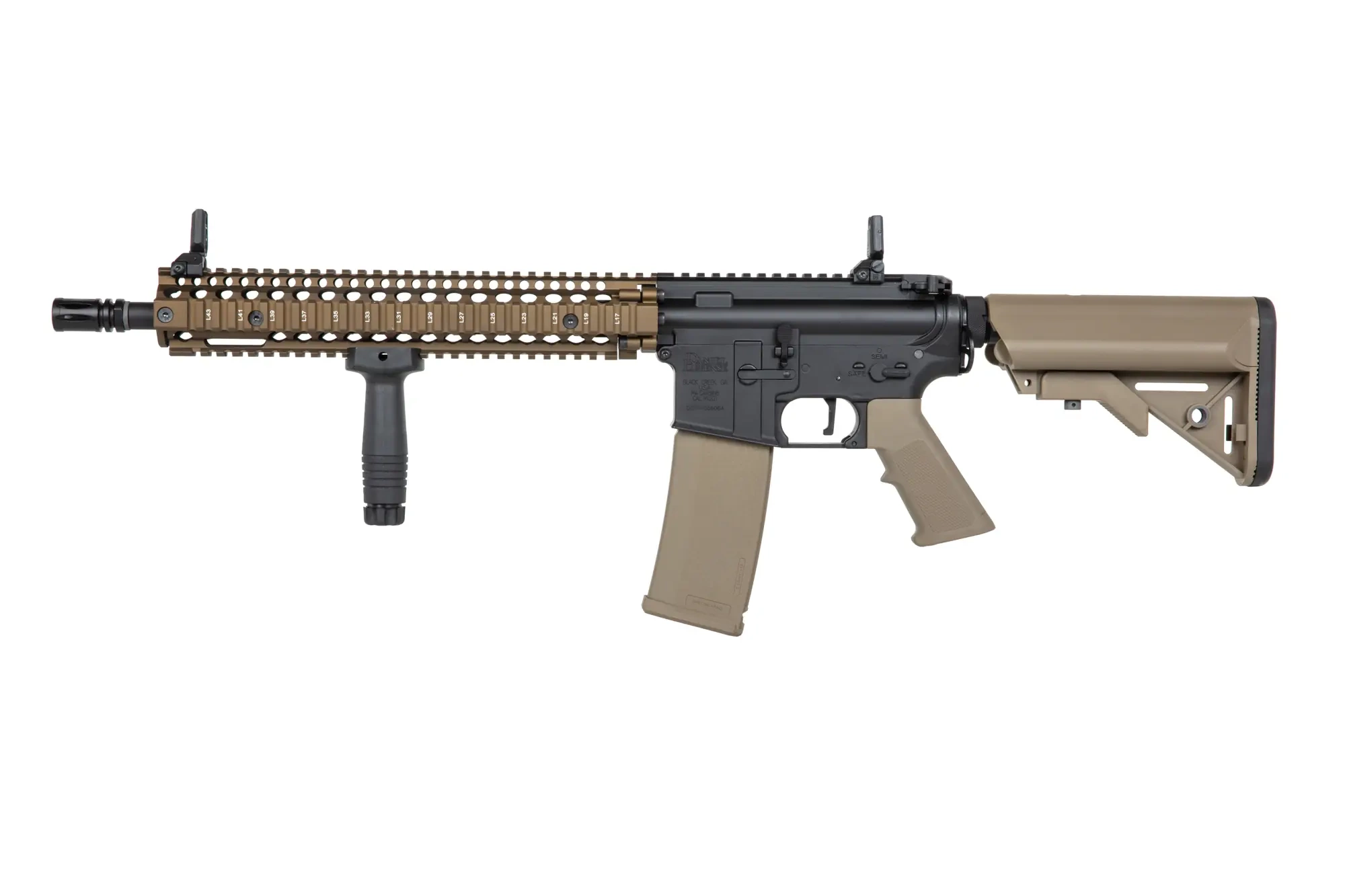 Fusil de airsoft Specna Arms Daniel Defense® MK18 SA-P26 Prime™ Kestrel™ ETU con motor brushless Chaos Bronze