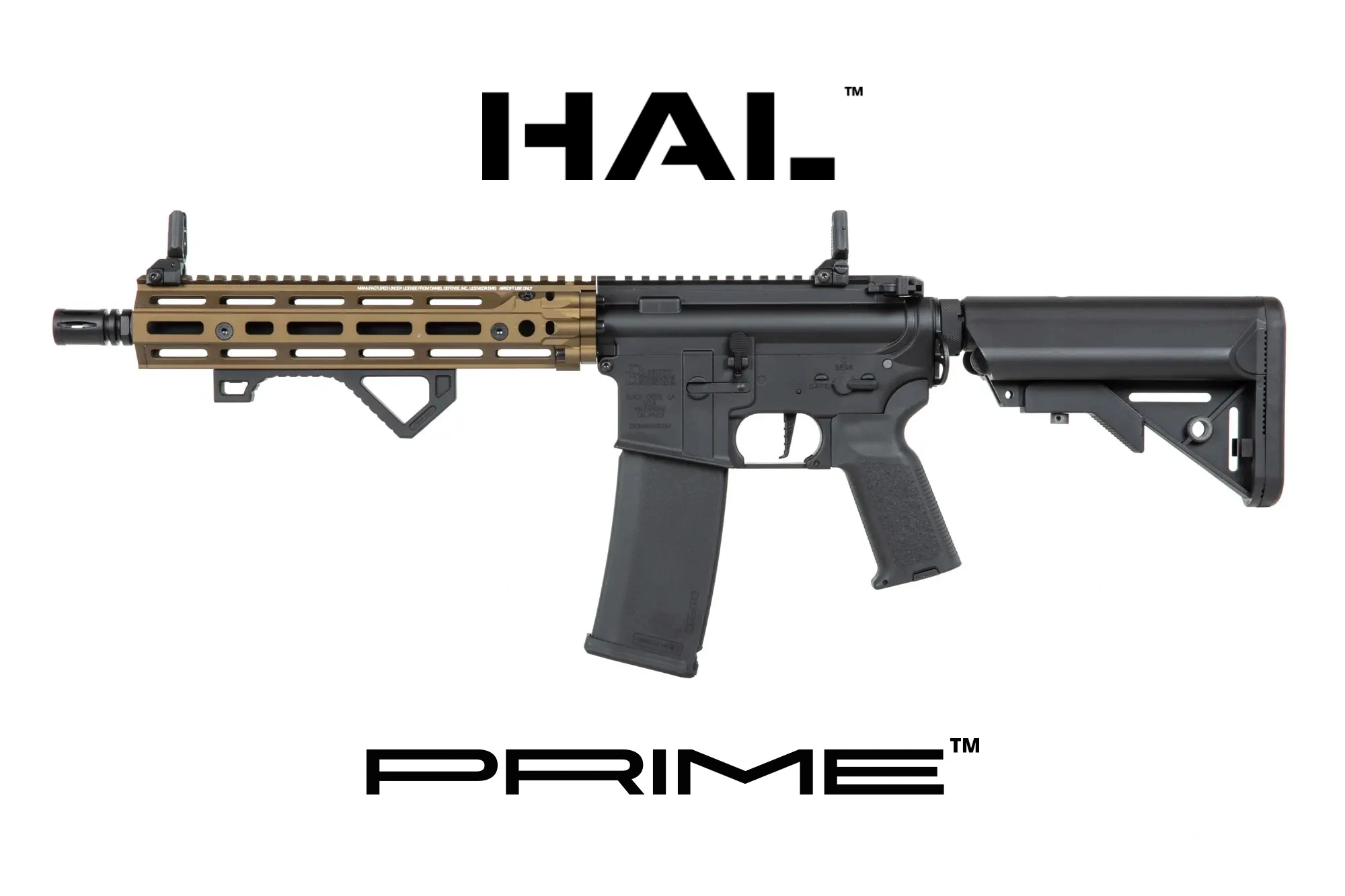 Fusil de airsoft Specna Arms Daniel Defense® RIS III 10,5'' SA-P27 Prime™ HAL™ ETU con motor brushless Chaos Bronze