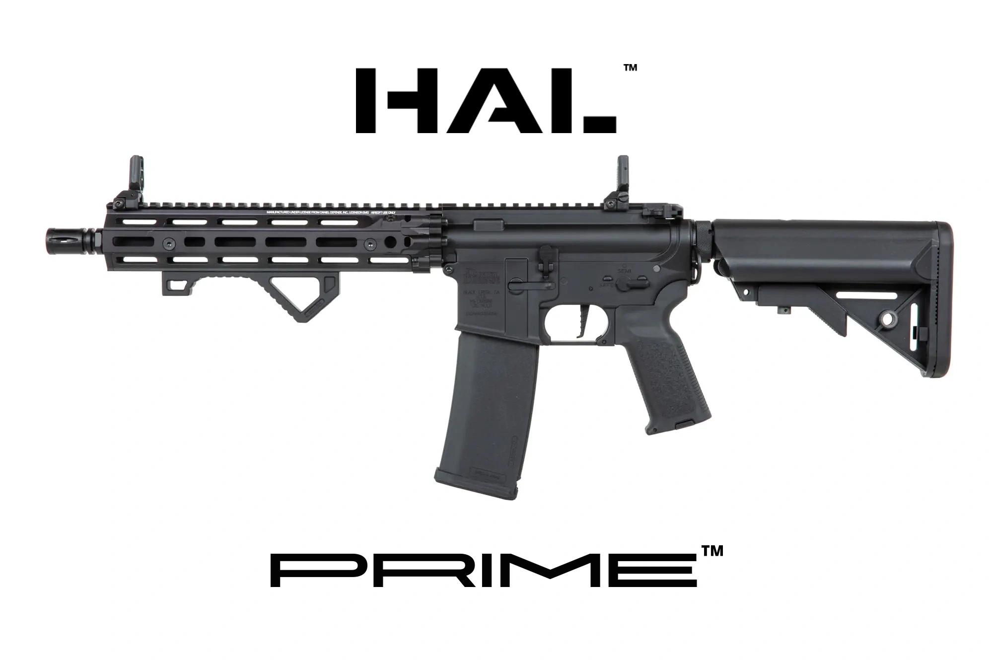 Fusil de airsoft Specna Arms Daniel Defense® RIS III 10,5'' SA-P27 Prime™ HAL™ ETU con motor brushless Negro