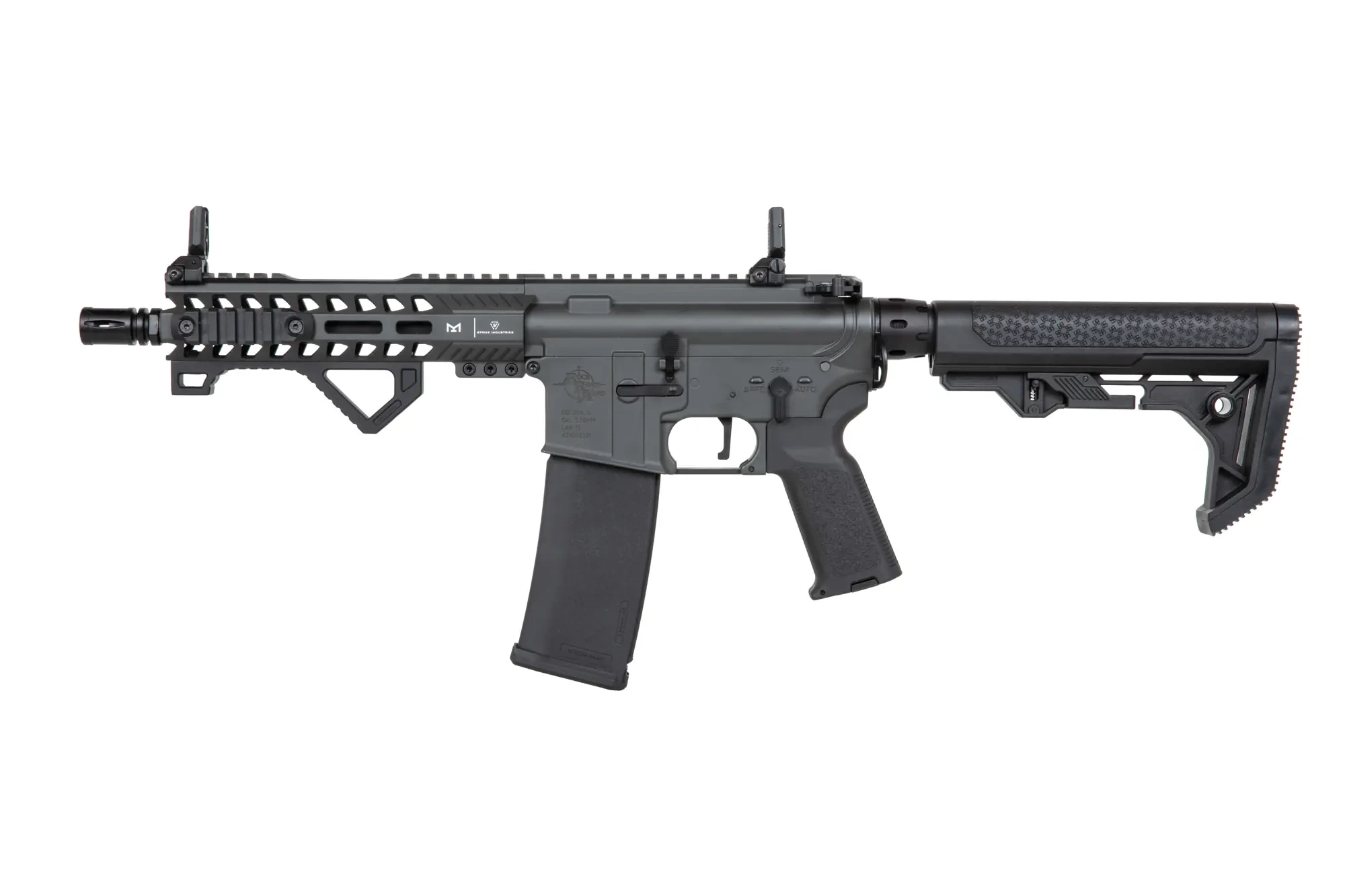 Fusil de airsoft Specna Arms RRA SA-P17 Prime™ Light Ops Stock Kestrel™ ETU con motor brushless Gris