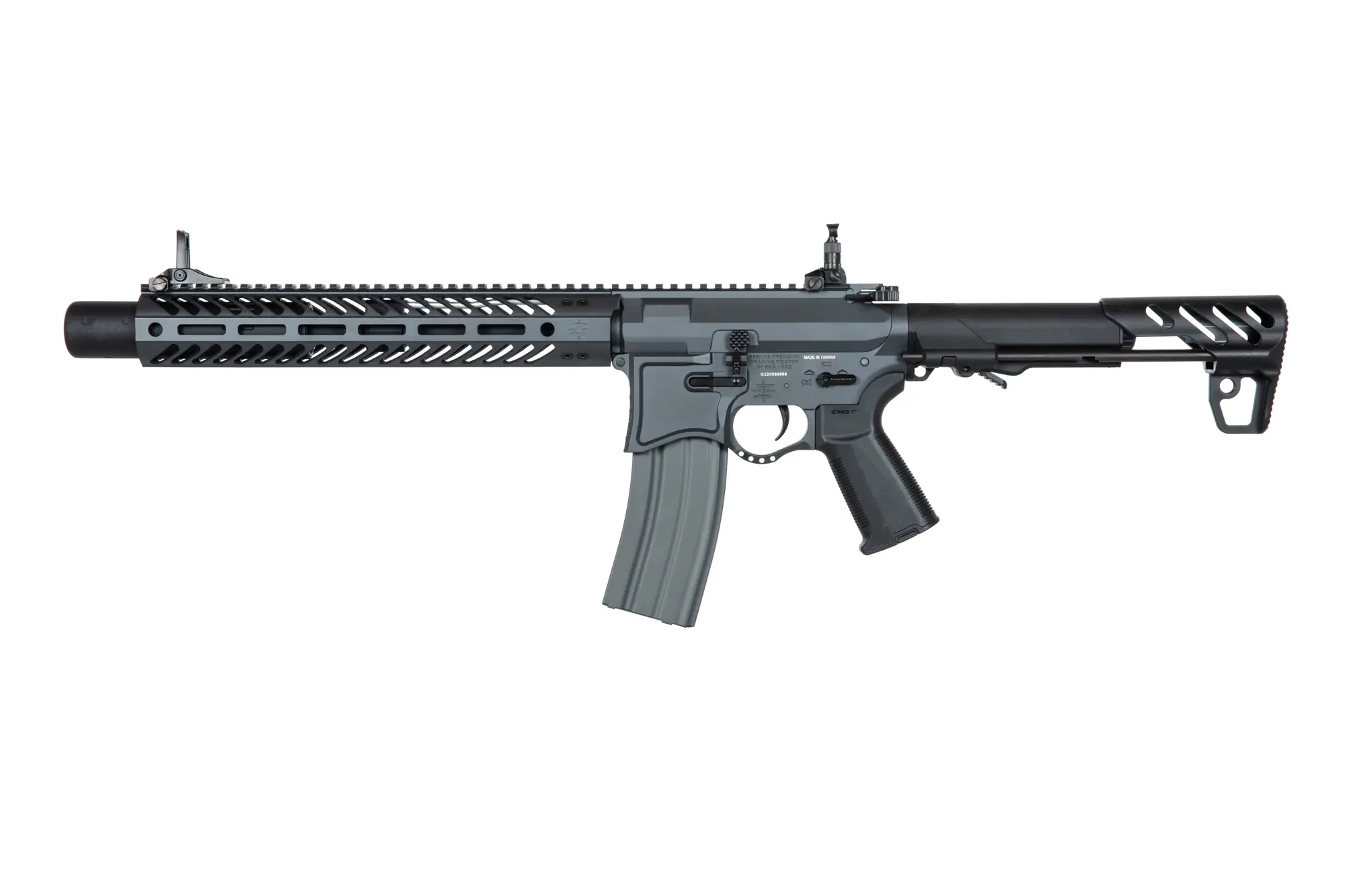 G&G SBR8 Seekins Precision Carabina airsoft de 12" con Silenciador Gris (OUTLET)